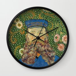 Portrait of the Postman Joseph Roulin by Vincent van Gogh Wall Clock