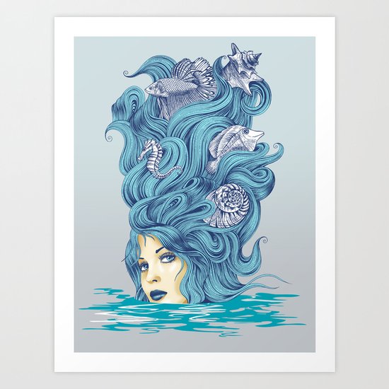 Ocean Queen Art Print