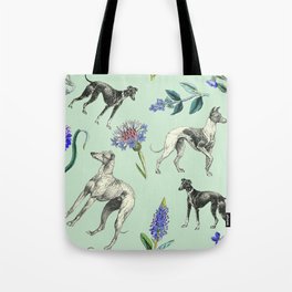 GREYHOUND DOGS & NEO MINT MEADOW Tote Bag