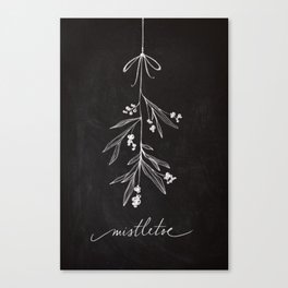 Chalkboard Art - Mistletoe Canvas Print