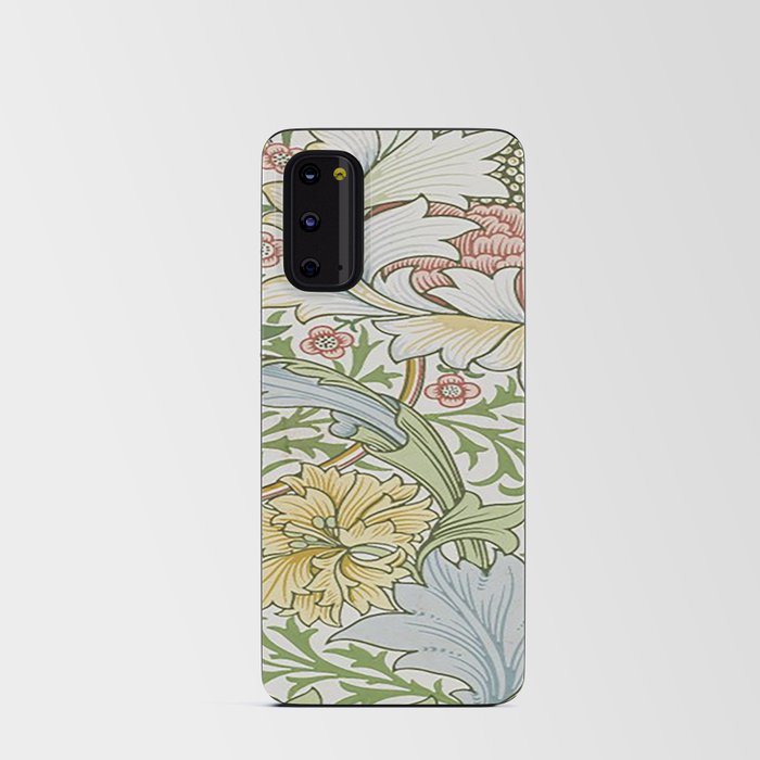 William Morris Myrtle Pattern, Vintage Victorian Blue And Green Floral Botanical  Android Card Case