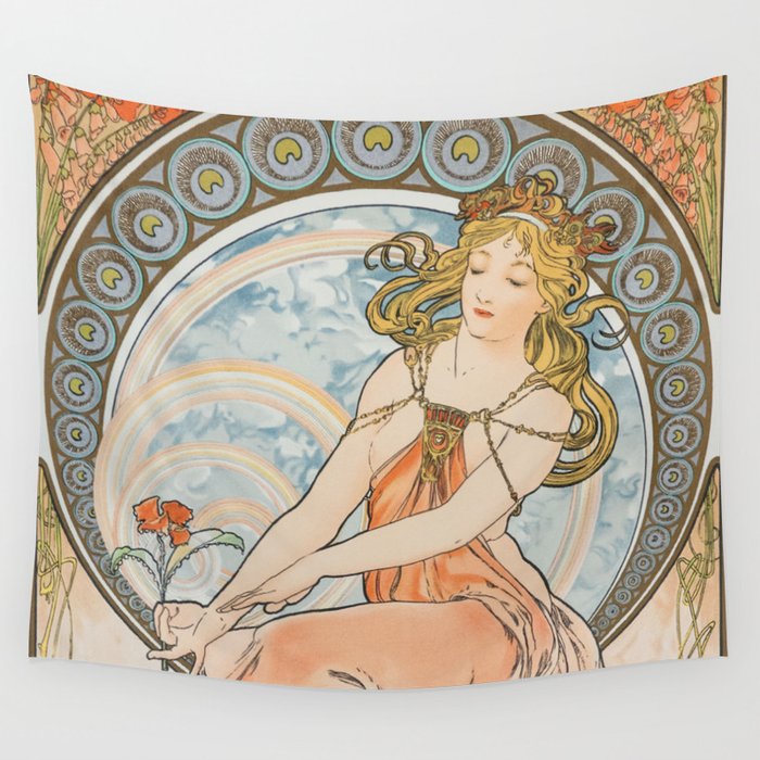 Alphonse Mucha (Alfons Mucha) abst58 Wall Tapestry by nobelart Society6