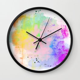 abstract | colored stains Wall Clock | Painting, 2022, Colors, Home Deco, Coloredstains, Graphicdesign, Fullcolor, Teensdesign, Rainbow, Painted 