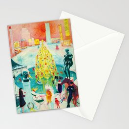 New York City, Winter Time Portrait by Florine Stettheimer Stationery Card