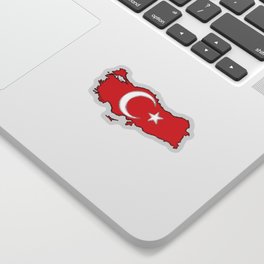 Turkey Map with Turkish Flag Sticker | Turkey, Turkish, Asia, Star, Flag, Istanbul, Ankara, Havocgirl, European, Europe 
