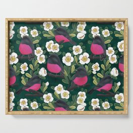 Pink Robins Serving Tray