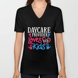 Daycare Provider Thank You Childcare Babysitter V Neck T Shirt