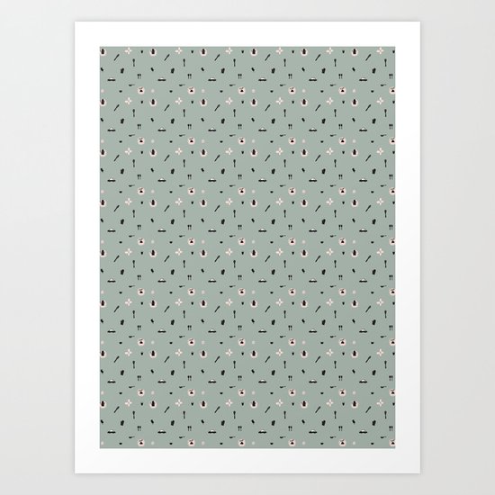 Kitchen Story Pattern Art Print
