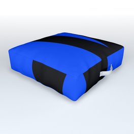 Letter W (Black & Blue) Outdoor Floor Cushion