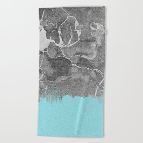 Crayon Marble and Sea Beach Towel