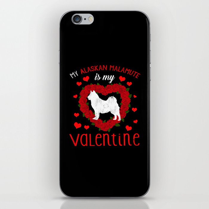 Dog Animal Hearts Day Malamute My Valentines Day iPhone Skin