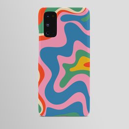 Retro Liquid Swirl Colorful Abstract Pattern in 80s 90s Pop Colors Android Case