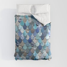 Mermaid Art, Ocean Blue Pattern Comforter