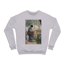 Woman in conservatory - Claude Monet Crewneck Sweatshirt