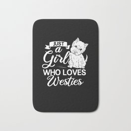 West Highland Terrier Gift Westie Dog Bath Mat