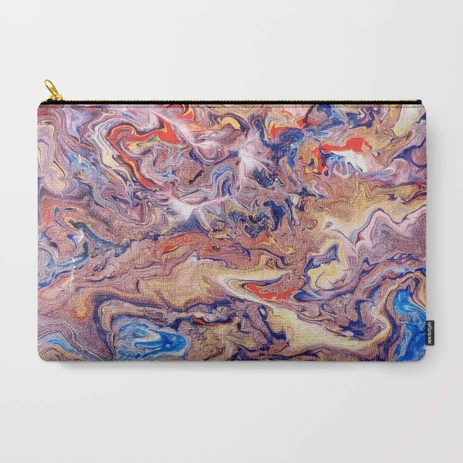 The Heavens Abstract Acrylic Pour Painting Carry All Pouch By