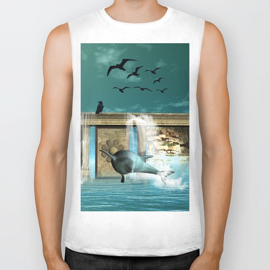 Dolphins Biker Tank