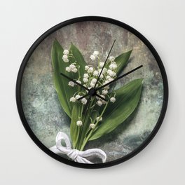 Beautiful Lily Of The Valley Wall Clock