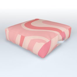 Liquid Swirl Abstract in Soft Pink Outdoor Floor Cushion