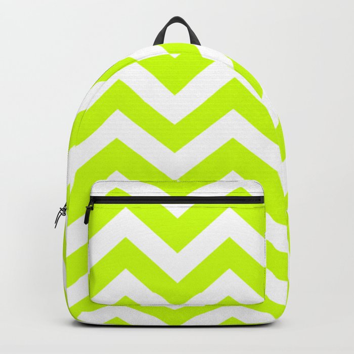 Volt - green color - Zigzag Chevron Pattern Backpack