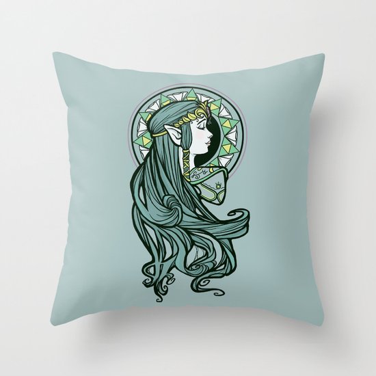 Zelda Nouveau Throw Pillow