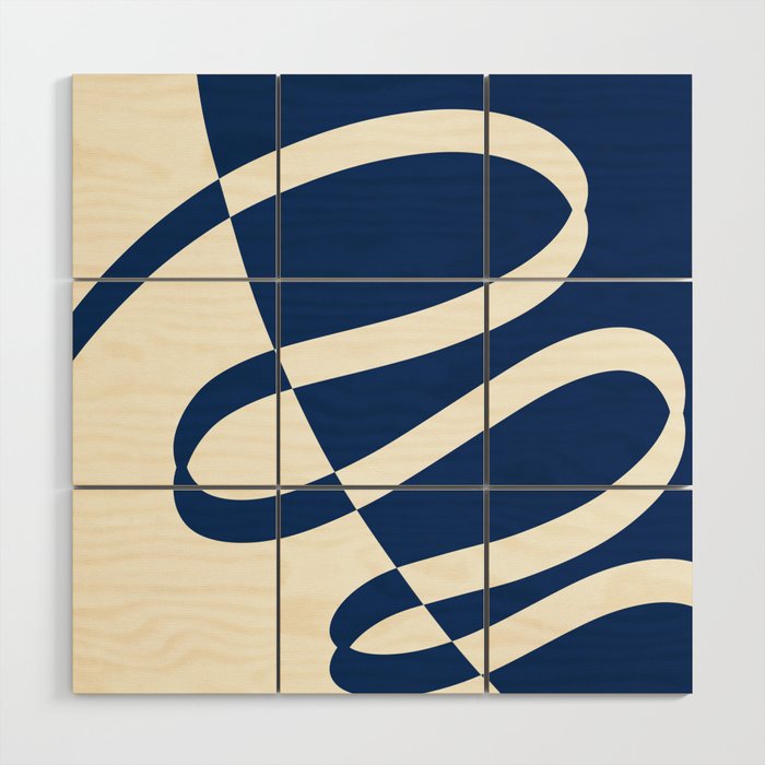 Minimal two tone geometry shape 1 Wood Wall Art