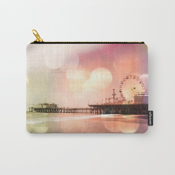 Sparkling pink Santa Monica Pier Carry-All Pouch