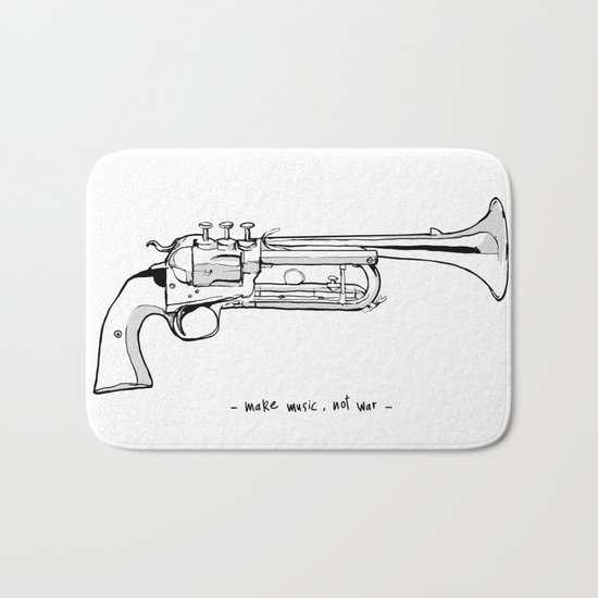Make music, not war. Bath Mat