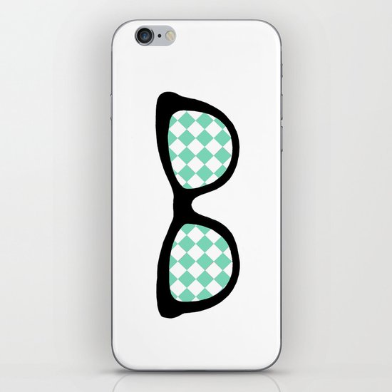 Mint Diamond Eyes iPhone Skin