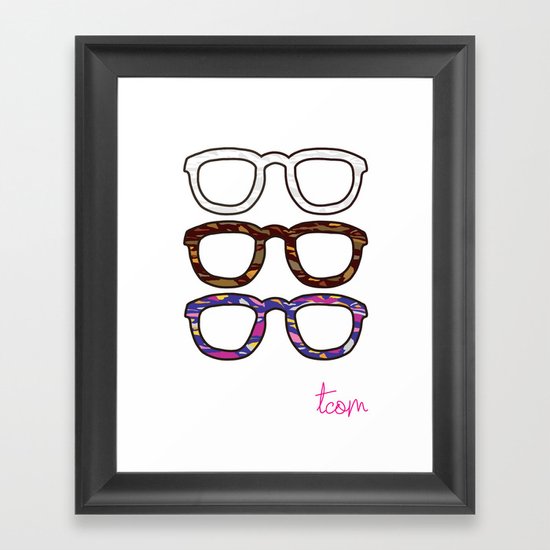 Glasses Framed Art Print