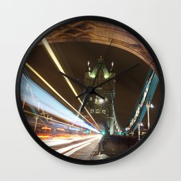 Tower Bridge Traffic Trail Wall Clock