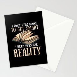 Read Books To Escape Reality Stationery Card