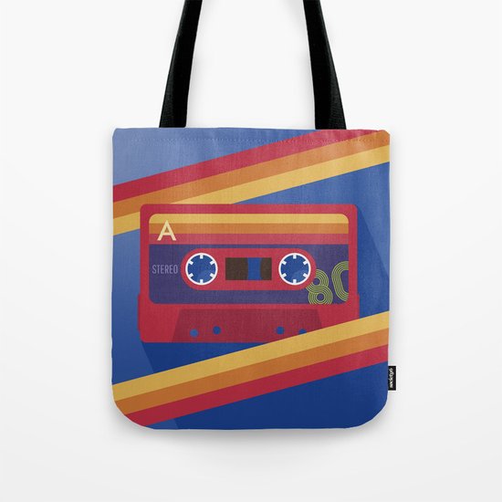 80s Retro Tape Deck Tote Bag