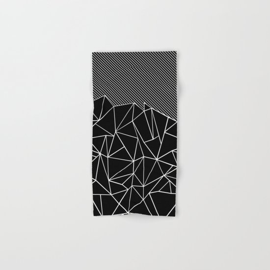 Ab Lines 45 Black Hand & Bath Towel