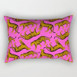Tigers (Magenta and Marigold) Rectangular Pillow