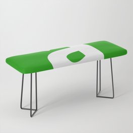 letter A (White & Green) Bench