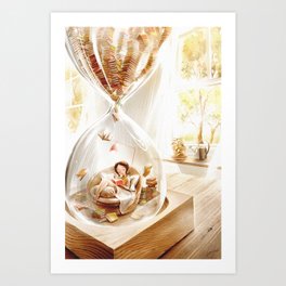 LOVE TO READ | Inside The Hourglass Art Print
