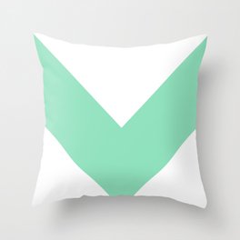 Chevron (Mint & White) Throw Pillow