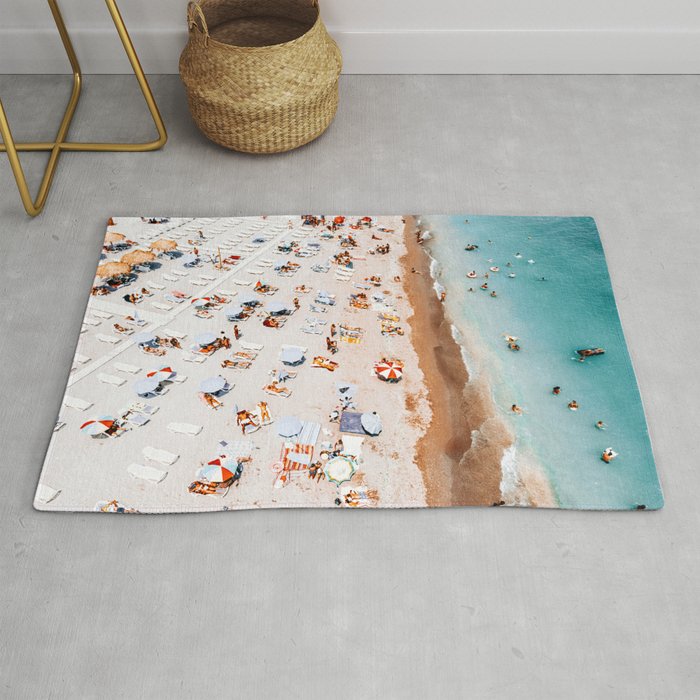 Ocean Sea Print, Beach Sea Art Print, Aerial Beach Print, Minimalist Print, Beach Photography, Bondi Beach Print Art Print Rug