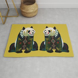 panda ochre Area & Throw Rug