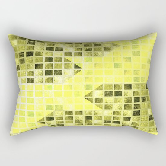 Abstract Yellow Arrows Pattern Rectangular Pillow