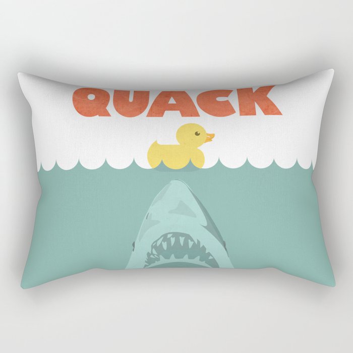 Jaws Rubber Duck Rectangular Pillow