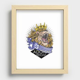 Adonai Reigns Size alterations blkvector  Recessed Framed Print