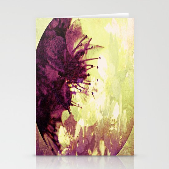 Circle of flowers Stationery Cards