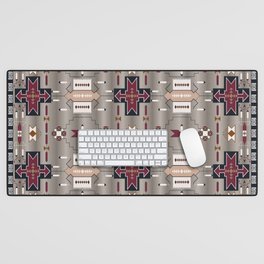 Red Hawk Feathers on High Mesa Desk Mat
