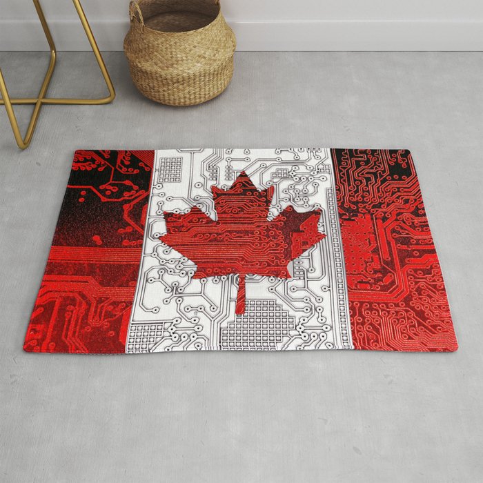 circuit board Canada (Flag) Rug