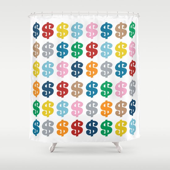 Colourful Money 48 Shower Curtain