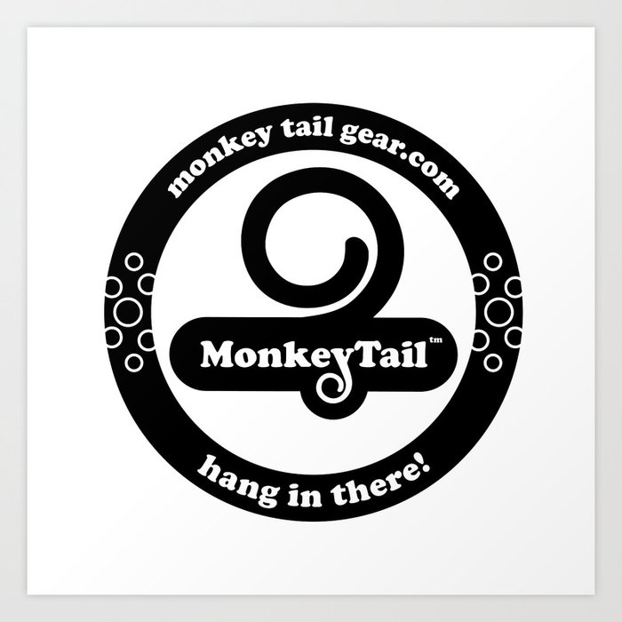 Monkey Tail Gear Logo 002 Black Art Print By Freshtoe Society6