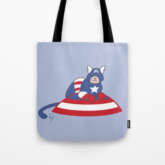 Captain AmeriCAT: The First Catvenger Tote Bag