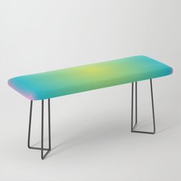 Space Gradient in Turquoise Bench